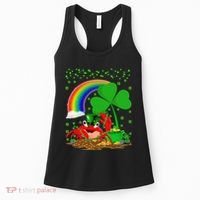 Crab Fish Lover Shamrock Leaf Rainbow Crab St Patrick's Day Women's Tank Top thumb 0