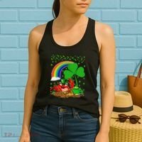 Crab Fish Lover Shamrock Leaf Rainbow Crab St Patrick's Day Women's Tank Top thumb 2
