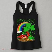 Crab Fish Lover Shamrock Leaf Rainbow Crab St Patrick's Day Women's Tank Top thumb 3
