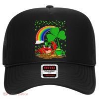 Crab Fish Lover Shamrock Leaf Rainbow Crab St Patrick's Day Hat thumb 0