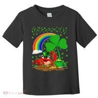 Crab Fish Lover Shamrock Leaf Rainbow Crab St Patrick's Day Toddler T-Shirt thumb 0
