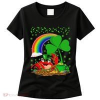 Crab Fish Lover Shamrock Leaf Rainbow Crab St Patrick's Day Women's T-Shirt thumb 0