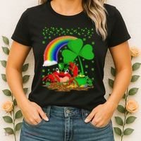 Crab Fish Lover Shamrock Leaf Rainbow Crab St Patrick's Day Women's T-Shirt thumb 2