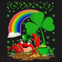 Crab Fish Lover Shamrock Leaf Rainbow Crab St Patrick's Day Kids Sweatshirt thumb 2