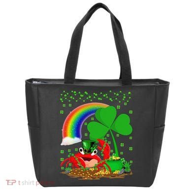 Crab Fish Lover Shamrock Leaf Rainbow Crab St Patrick's Day Tote Bag