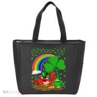 Crab Fish Lover Shamrock Leaf Rainbow Crab St Patrick's Day Tote Bag thumb 0