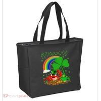 Crab Fish Lover Shamrock Leaf Rainbow Crab St Patrick's Day Tote Bag thumb 2