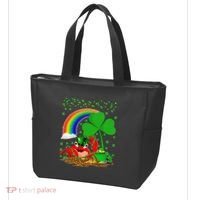 Crab Fish Lover Shamrock Leaf Rainbow Crab St Patrick's Day Tote Bag thumb 3