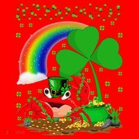 Crab Fish Lover Shamrock Leaf Rainbow Crab St Patrick's Day Santa Hat thumb 1