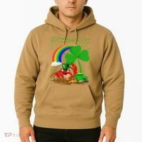 Crab Fish Lover Shamrock Leaf Rainbow Crab St Patrick's Day Hoodie thumb 2