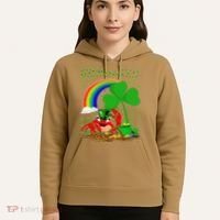 Crab Fish Lover Shamrock Leaf Rainbow Crab St Patrick's Day Hoodie thumb 5