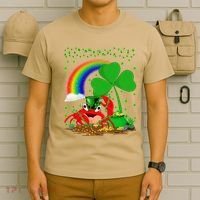 Crab Fish Lover Shamrock Leaf Rainbow Crab St Patrick's Day T-Shirt thumb 6