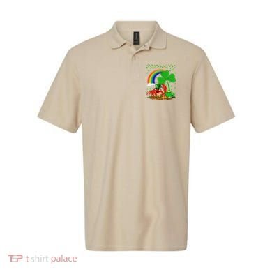 Crab Fish Lover Shamrock Leaf Rainbow Crab St Patrick's Day Polo