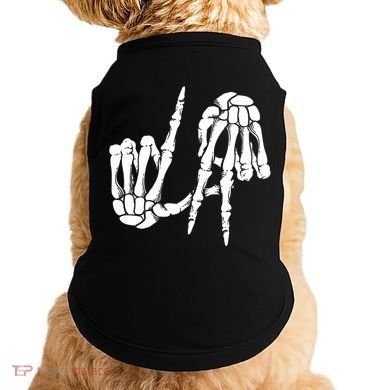 Cute Freaky Los Angeles Hand Sign Skeleton La Gift Cute Gift Doggie Tank