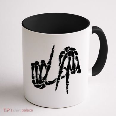 Cute Freaky Los Angeles Hand Sign Skeleton La Gift Cute Gift Coffee Mug back