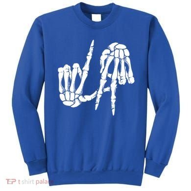 Cute Freaky Los Angeles Hand Sign Skeleton La Gift Cute Gift Sweatshirt