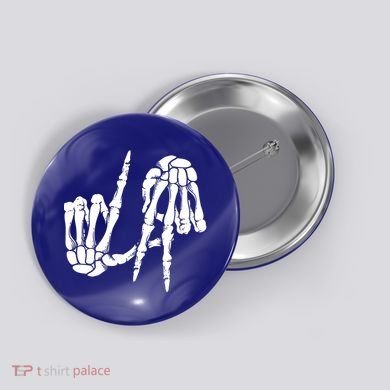 Cute Freaky Los Angeles Hand Sign Skeleton La Gift Cute Gift Button