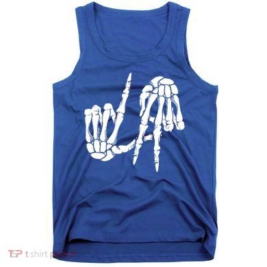 Cute Freaky Los Angeles Hand Sign Skeleton La Gift Cute Gift Tank Top