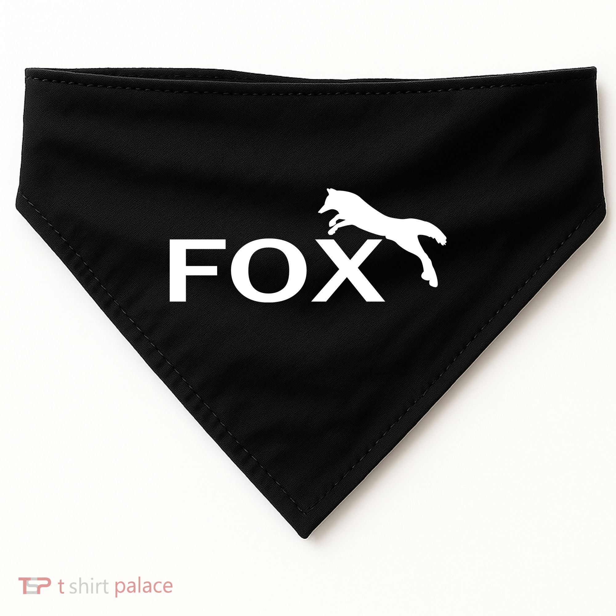 Cute Fox Logo USA-Made Doggie Bandana