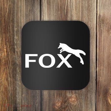 Cute Fox Logo Coaster