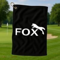 Cute Fox Logo Golf Towel thumb 1