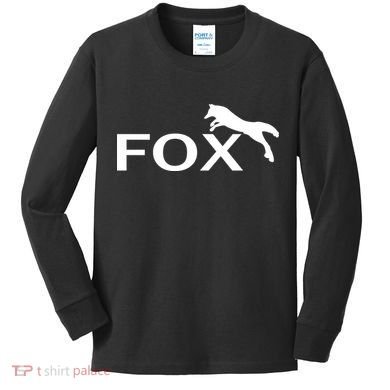Cute Fox Logo Kids Long Sleeve Shirt