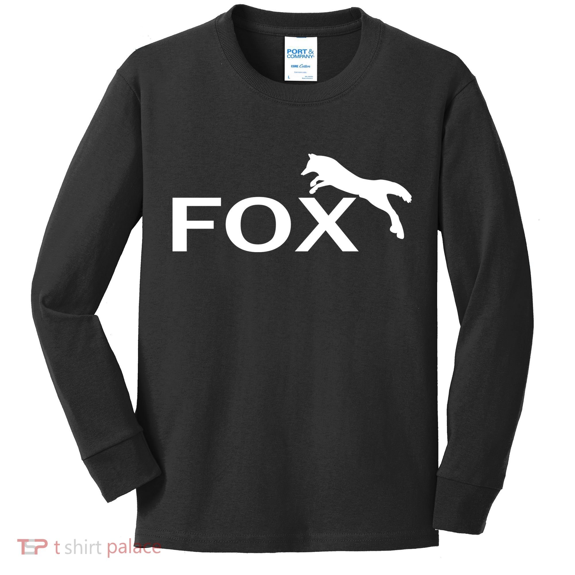 Cute Fox Logo Kids Long Sleeve Shirt