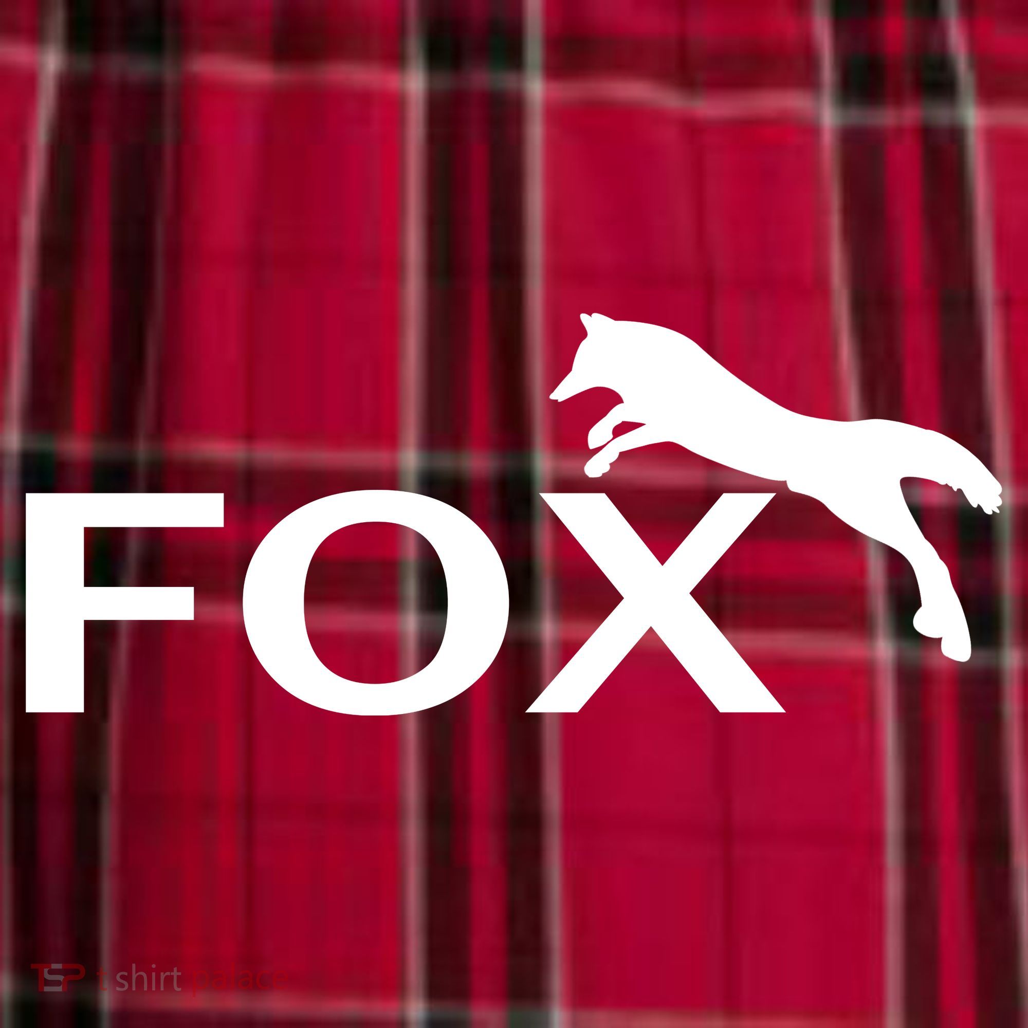 Cute Fox Logo Men's Flannel Plaid Pajama Pants