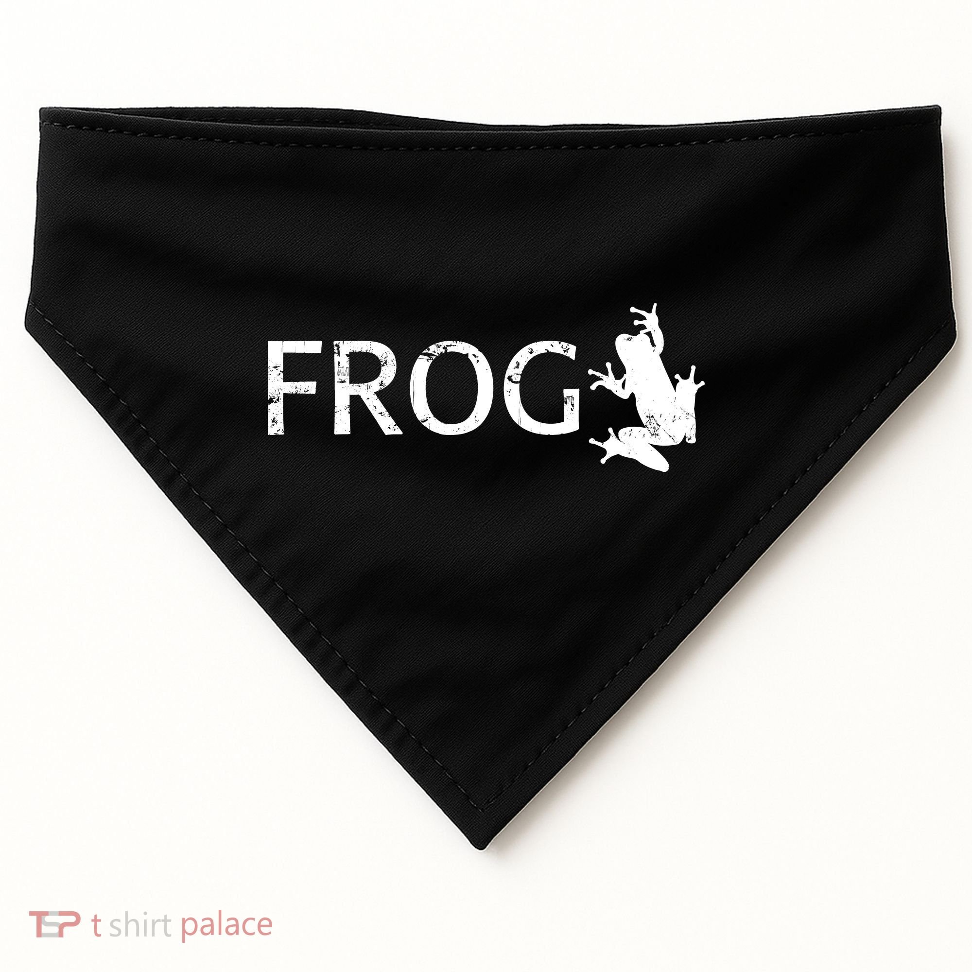 Cute Frog Logo USA-Made Doggie Bandana