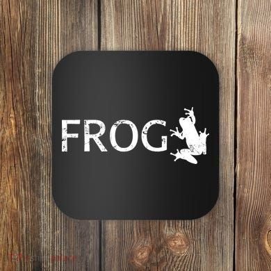 Cute Frog Logo Coaster