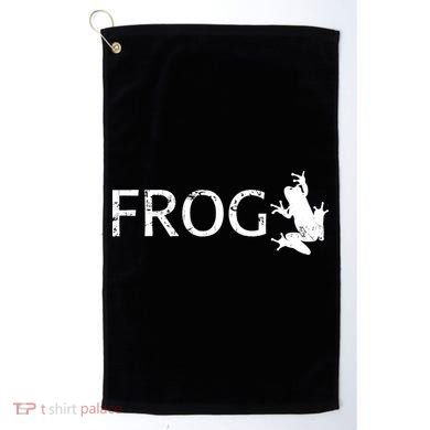 Cute Frog Logo Golf Towel