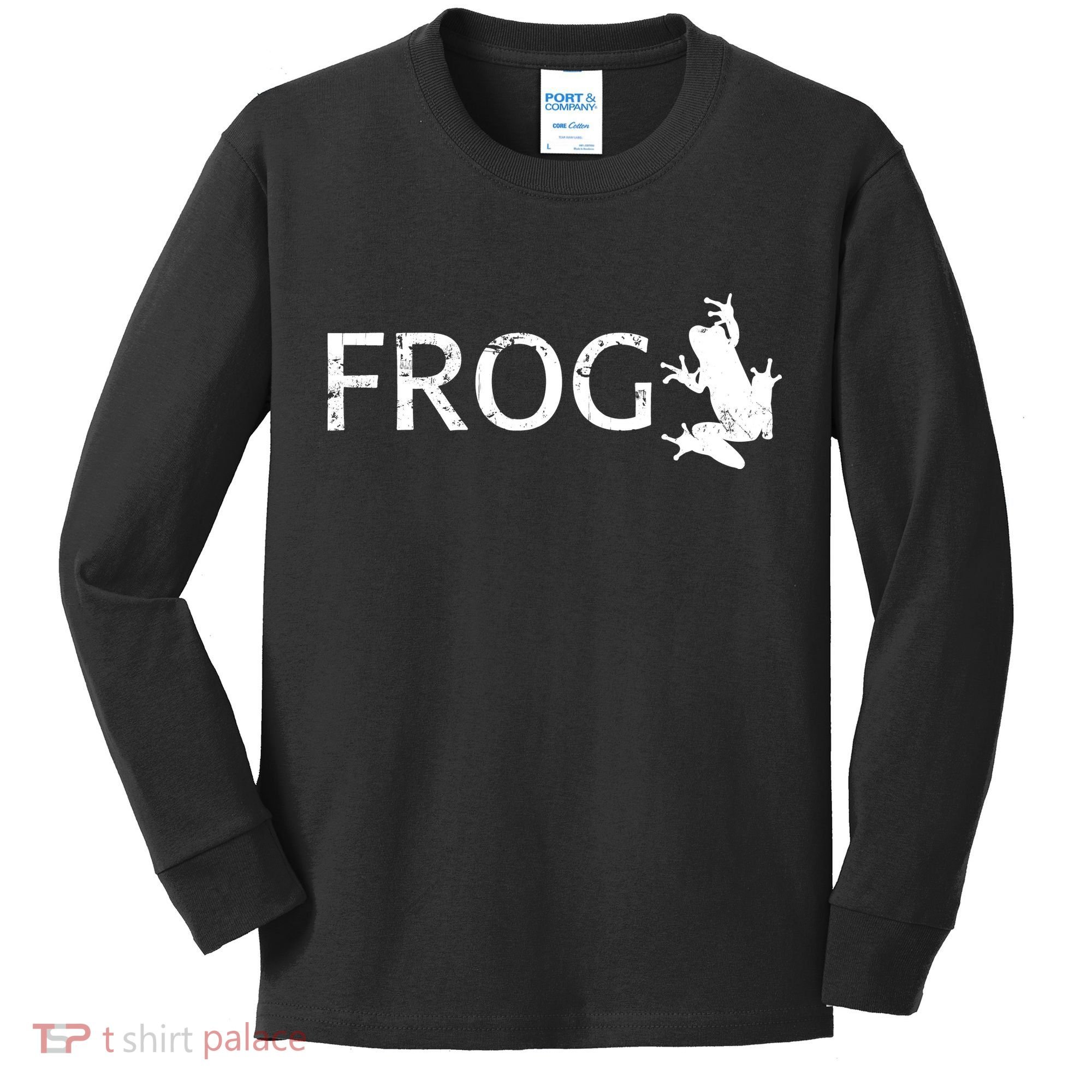Cute Frog Logo Kids Long Sleeve Shirt