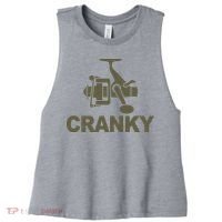 Crankbait Fishing Lure Cranky Funny Fishing Gift Women's Racerback Cropped Tank thumb 0