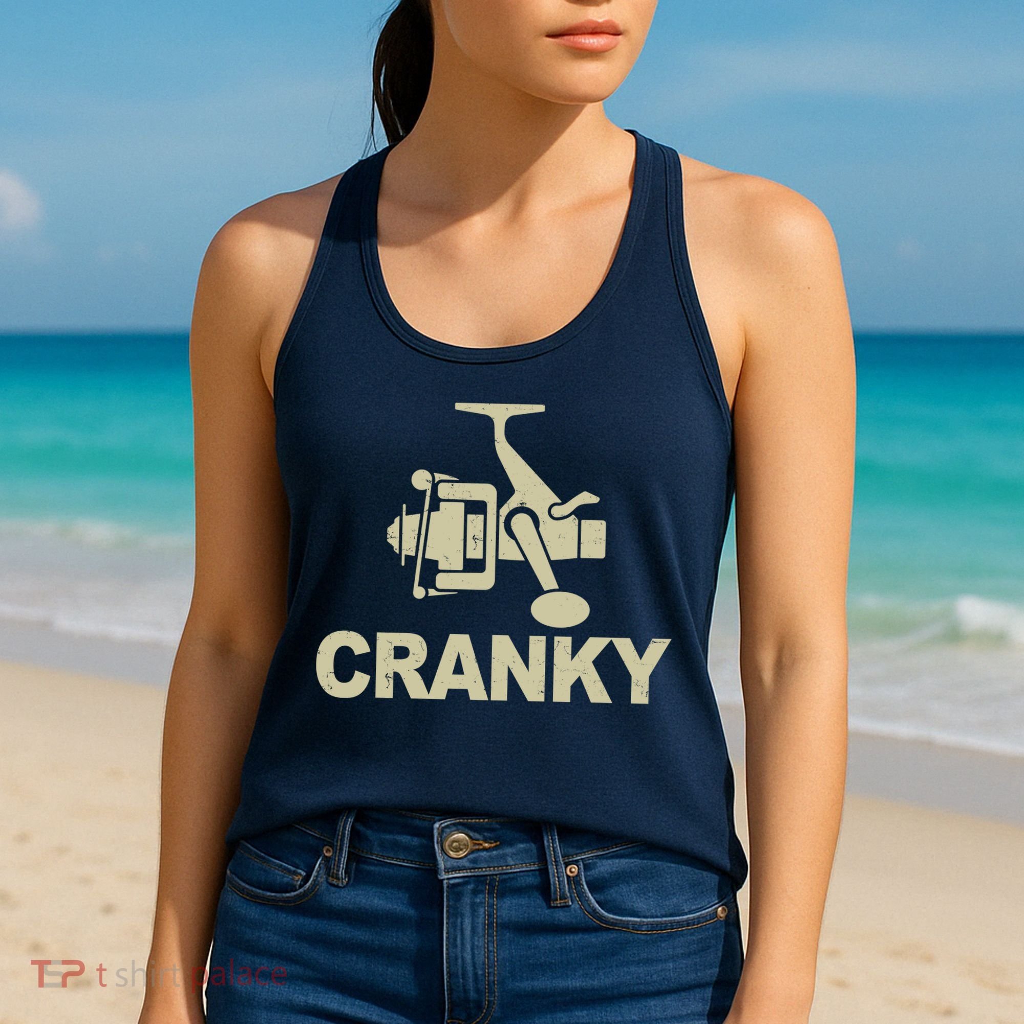 Crankbait Fishing Lure Cranky Funny Fishing Gift Women's Tank Top