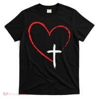 Christian Faith Love Heart Jesus God Cross T-Shirt thumb 0