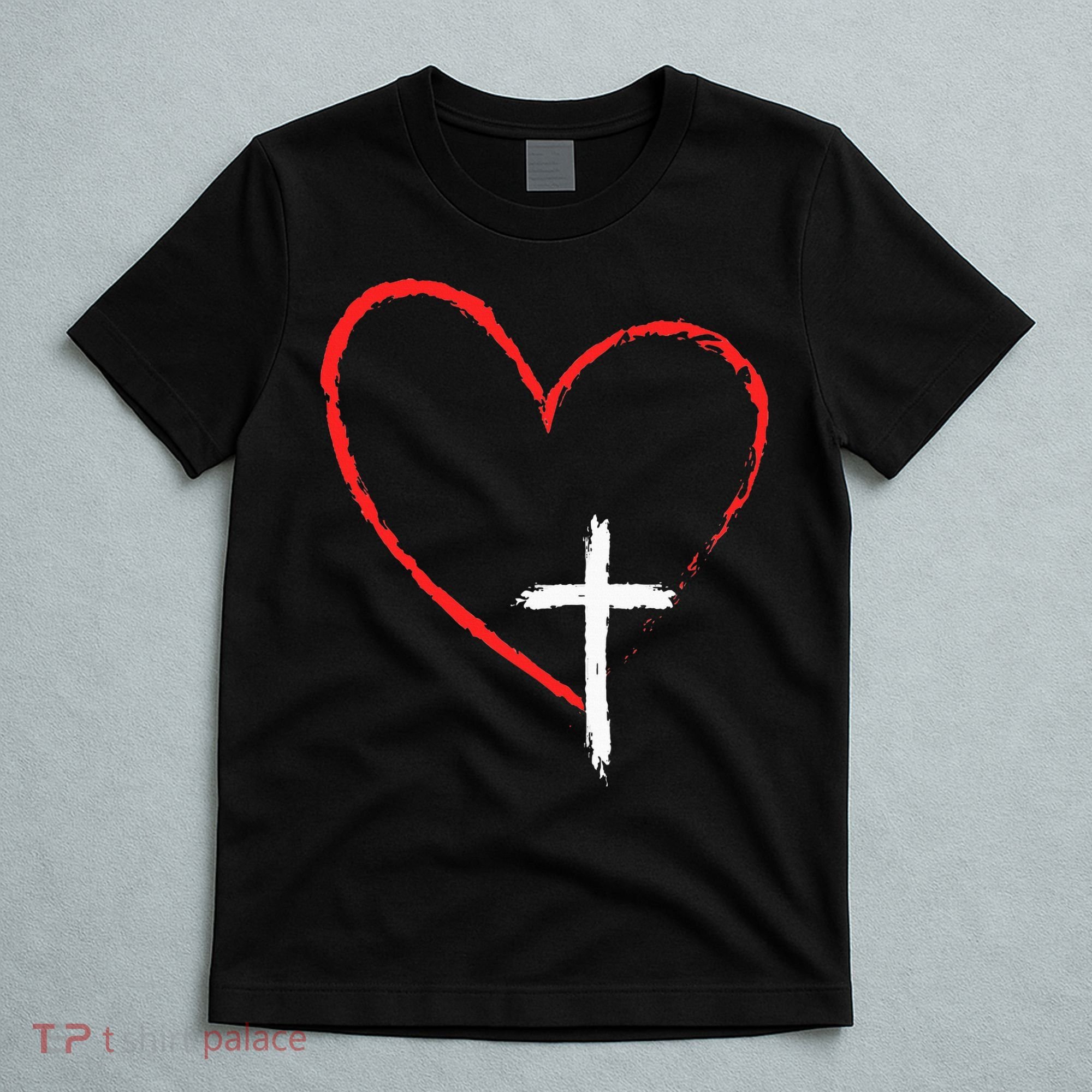 Christian Faith Love Heart Jesus God Cross T-Shirt