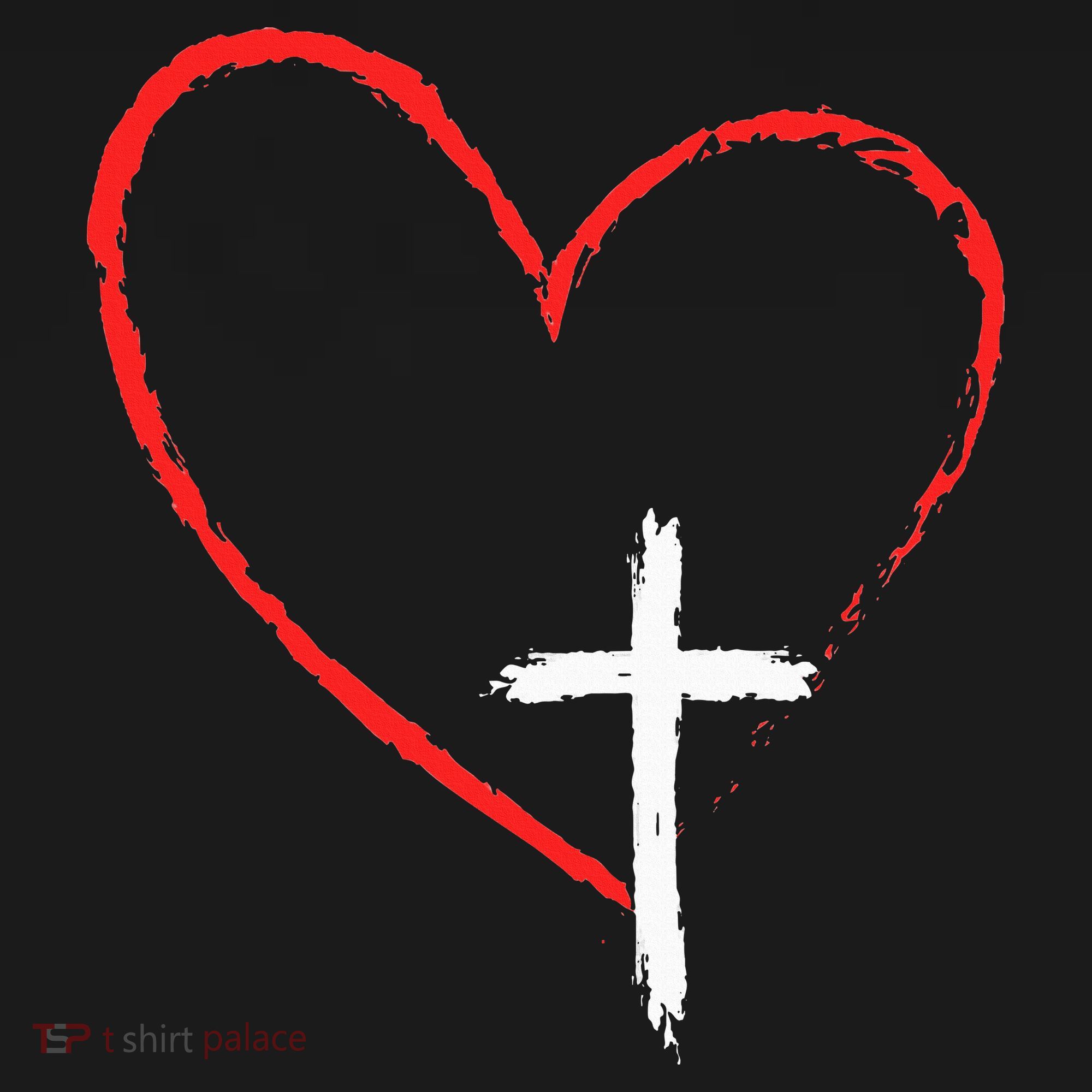 Christian Faith Love Heart Jesus God Cross Polo