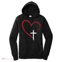 Christian Faith Love Heart Jesus God Cross Women's Hoodie thumb 0