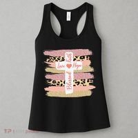 Christian Faith Love Hope Blessed Cross Cheetah Ombre Women's Tank Top thumb 3