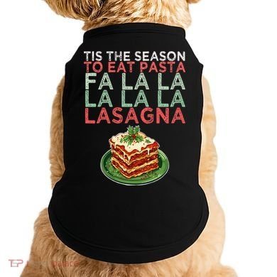 Christmas Fa la Lasagna Pasta Holidays Doggie Tank