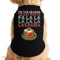 Christmas Fa la Lasagna Pasta Holidays Doggie Tank thumb 0