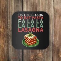 Christmas Fa la Lasagna Pasta Holidays Coaster thumb 0