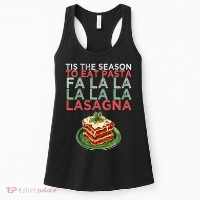 Christmas Fa la Lasagna Pasta Holidays Women's Tank Top