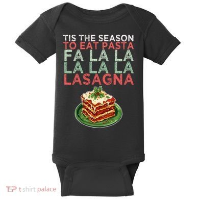 Christmas Fa la Lasagna Pasta Holidays Baby Bodysuit