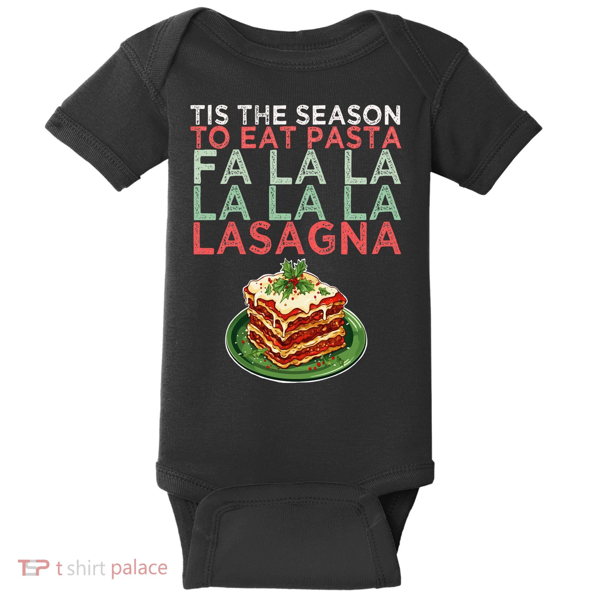 Christmas Fa la Lasagna Pasta Holidays Baby Bodysuit