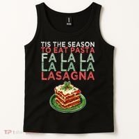 Christmas Fa la Lasagna Pasta Holidays Tank Top thumb 2