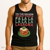 Christmas Fa la Lasagna Pasta Holidays Tank Top thumb 3