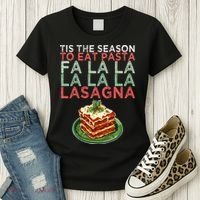 Christmas Fa la Lasagna Pasta Holidays Women's T-Shirt thumb 3