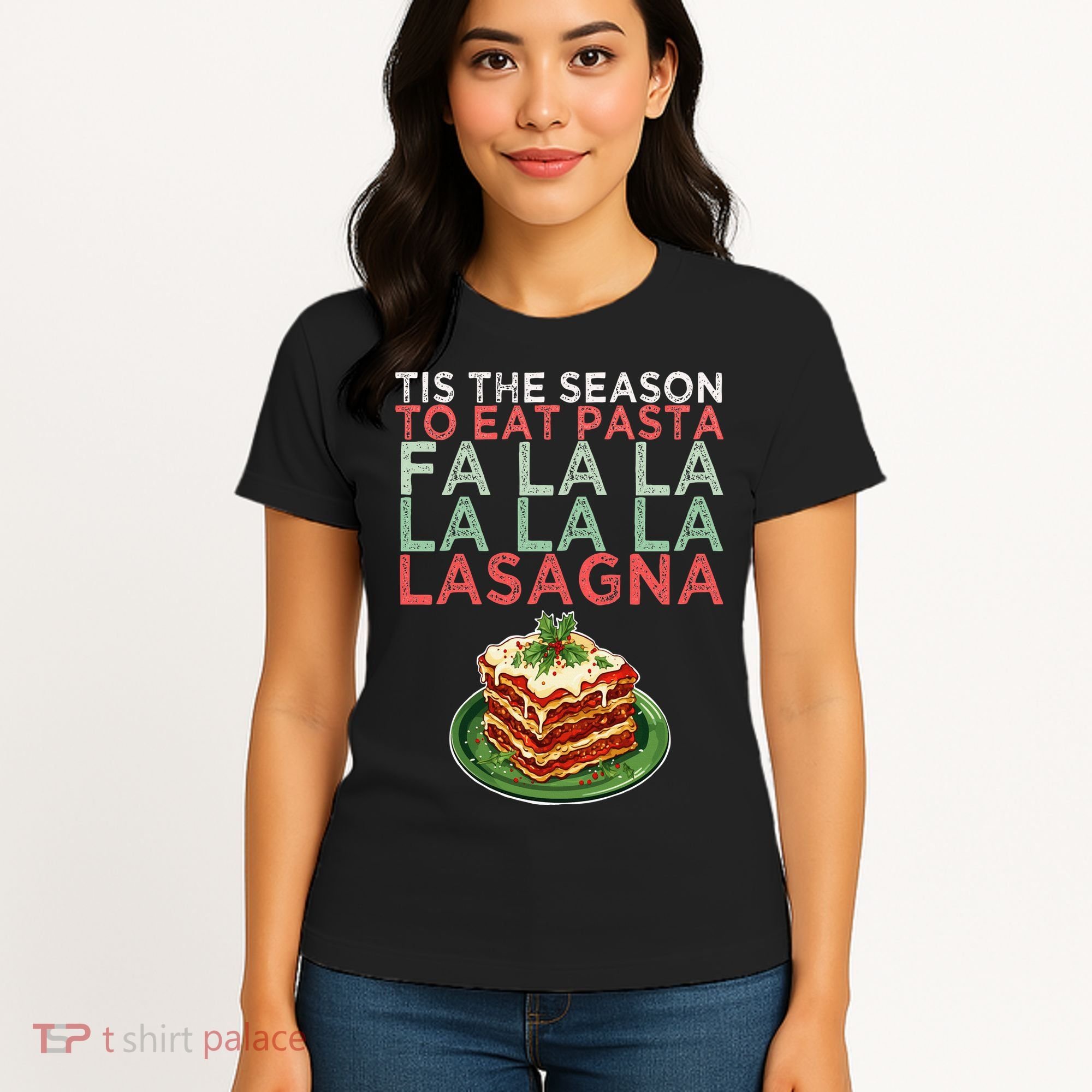 Christmas Fa la Lasagna Pasta Holidays Women's T-Shirt