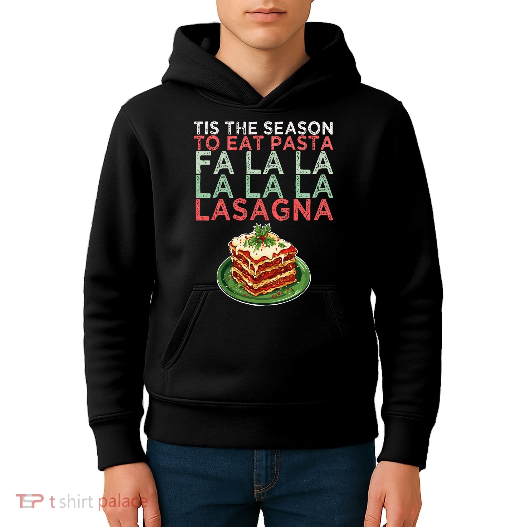 Christmas Fa la Lasagna Pasta Holidays Kids Hoodie